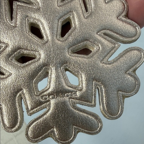 Coach Snowflake Bag Charm Rivet Stud Star Moon Keychain Gold Silver Holiday NWT - Picture 5 of 11